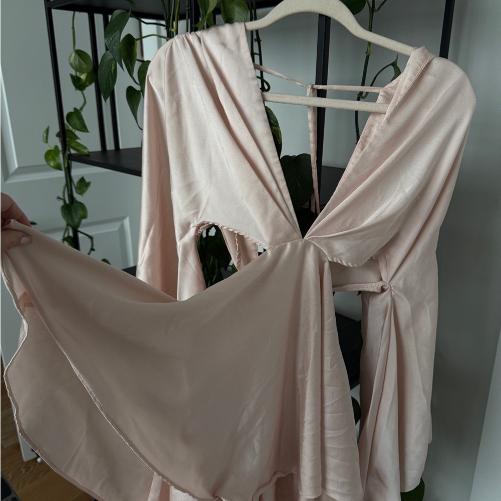 NWT MICHAEL COSTELLO x REVOLVE Allete Dress in Blush, XS - Picture 3 of 4